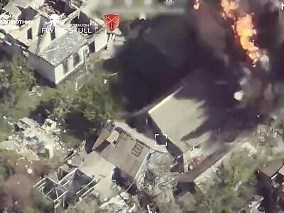 Airstrike on Russian drone operators.