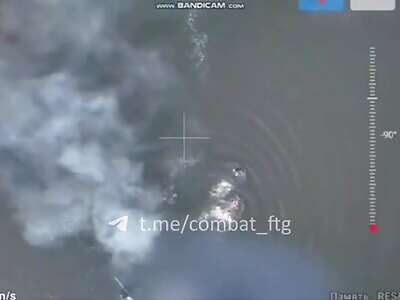 Drone hits Russians in water 