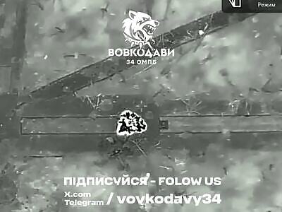 Running black bags. Drone deals with the problem.