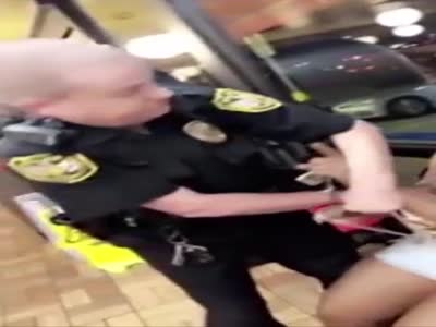 black babe resisting arrest ...titty slip
