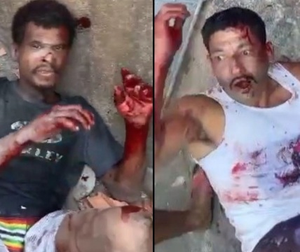 Two thieves savagely punished for stealing from old lady 