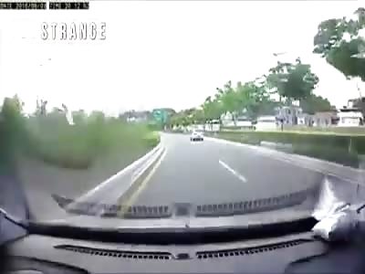 Poor guy gets hit by car- Dash Cam - Volume**