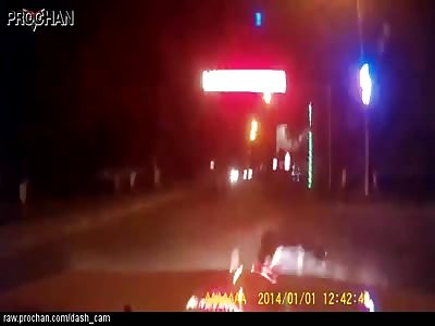 Driver knocked down a pedestrian 