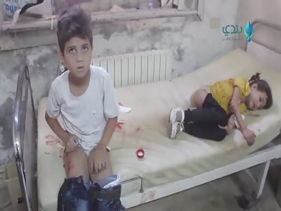 This is how airstrikes of the barbaric Russian Army murder the childhood at Idlib, Syria 23/07/2016  