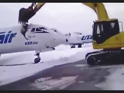 Furious for being fired this guy smashes his bosses jet 