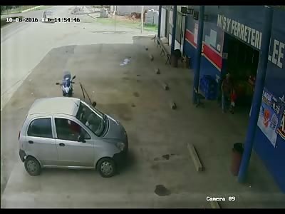  Motorcycle drops owner and parks itself standing