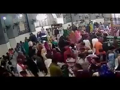 Laal Shehbaz Qalander Suicidal Attack In Pakistan CCTV Video
