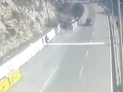 Parked Van Rolls Off 500ft Cliff And Onto Passing Car
