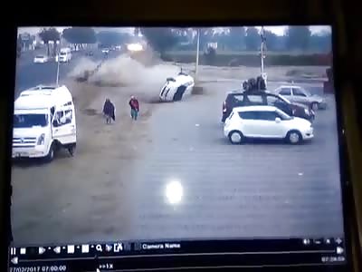 CCTV footage captures crash in india