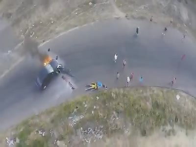 MOTARD crashes into a front-facing car Accident  