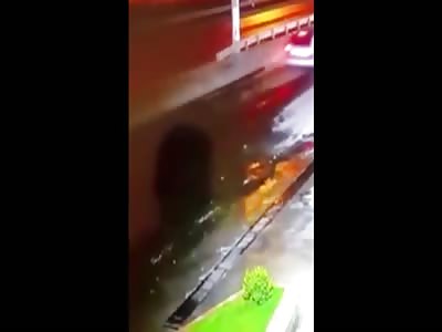 Speeding Car Rams Into Back Of Motorcycle