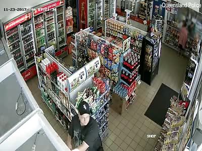 Police release CCTV of attempted armed robbery of petrol station at Redbank Plains