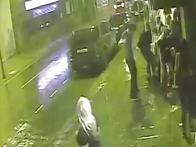 Woman, 25, caught on CCTV smashing bottle over bouncer's head as he breaks up fight