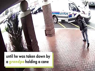 Hero grandpa takes down man running from police 