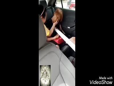 girl cry here dead mother impaled by iron bar in car