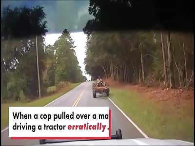 Taser sends tractor thief flying