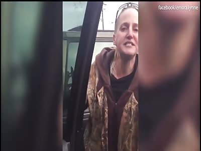  woman threatens to stab a man over a crooked parking job