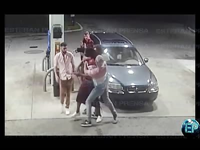 Thief ended up hit during frustrated robbery at a gas station 