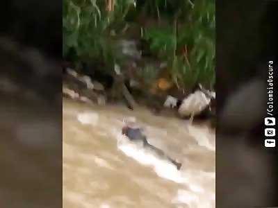 corps of murdered man with the hand and feet tied up dumped in river