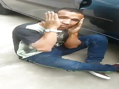 thief punished in the street