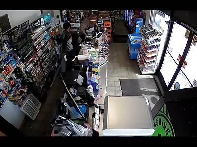 Man Viciously Beat Female Store Clerk 