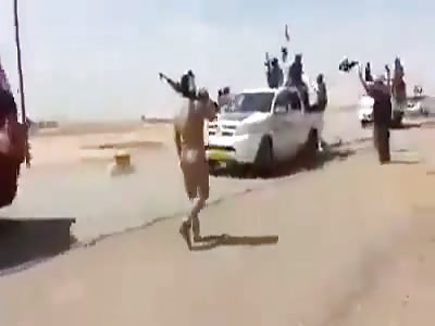 Sunni civilian dead corps dragged by Iranian Shiite militia in Iraq