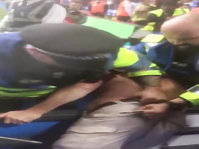 uk police savagely beaten Aston villa fan's