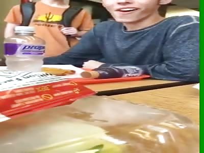 Kid tries to start fight but fails miserably