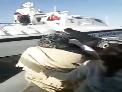 Turkish coast guards attempt to sink boats full of civilians 