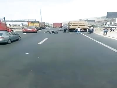 shocking accident in the road