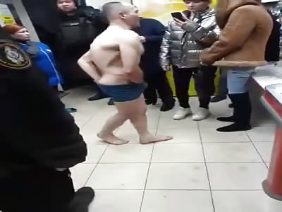 drunk russian man gone crazy