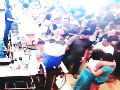 drunk man beat the shit out of couple in bar 