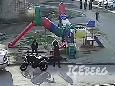 Russian gang beat the shit out of old man
