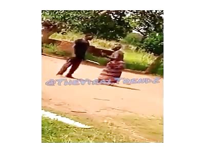 Young Man Seen Beating An Old Woman In Cuda Village In Gulu District I
