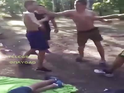 Loud mouth kid gets beating from friends 