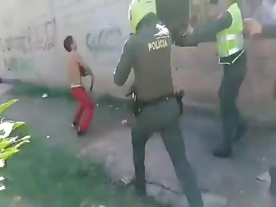 Asshole Holding Machete Tased by Police