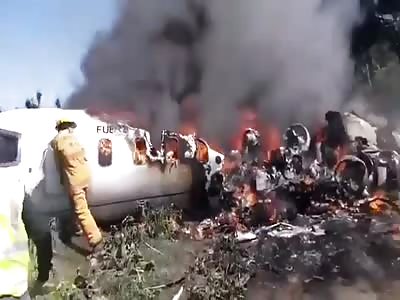 Aftermath of plane crash 