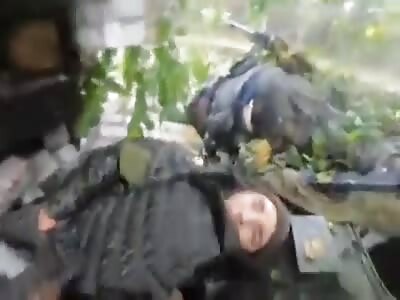 Russian MT-LB ambushed by Ukrainian soldiers crashed into a house 