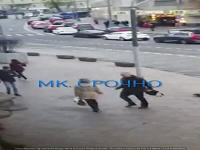 Russian crazy man attack old people for no reason 