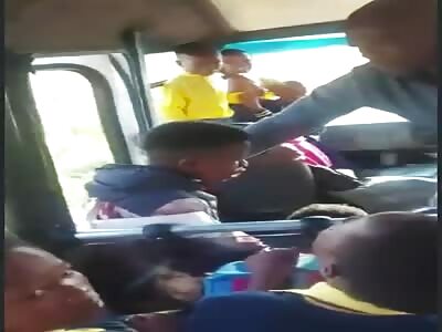 School bus driver attacking a student 