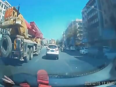 Mother And Daughter Crossing The Road Tragically Crushed By Crane
