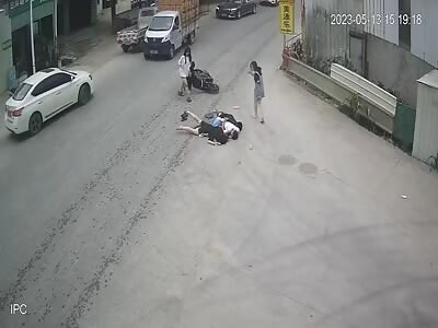 Horrific deadly crash of three girls on motorcycle 