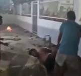 KILLER OF WOMAN AND CHILD IS BURNED ALIVE INSTANT KARMA