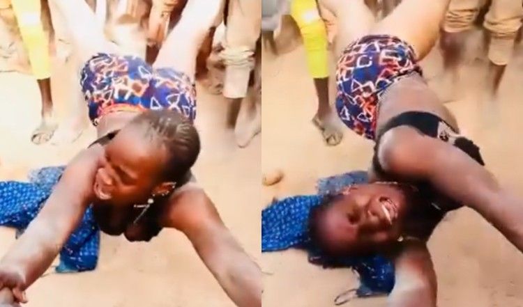 Woman Punished In Public For Adultery 