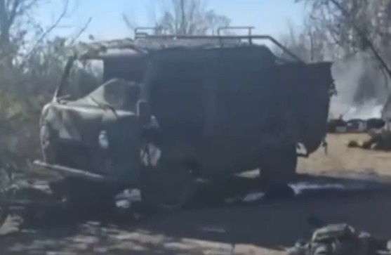 A column of Russian motorcyclists was burned to ashes.