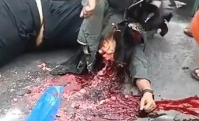 Woman's Head Obliterated