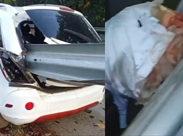 Doctor Impaled On Guardrail Through His Car