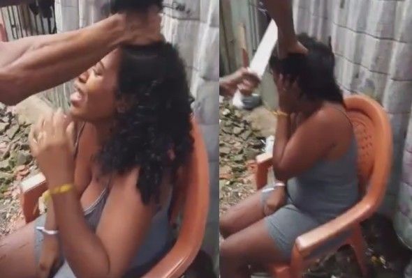 Crying Favela Girl Gets Haircut With A Butcher Knife