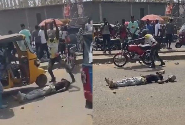 Motorcycle Thief Stoned To Death On A Busy Road