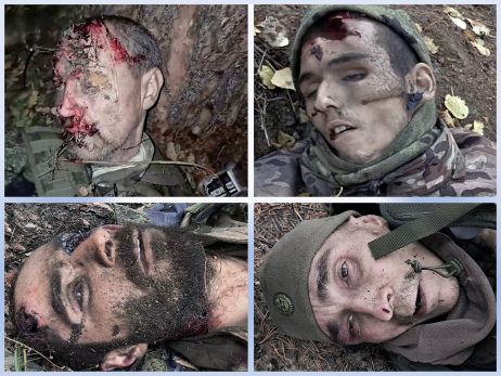 Ukrainians Kill & Capture Russian Untermensch in Woods